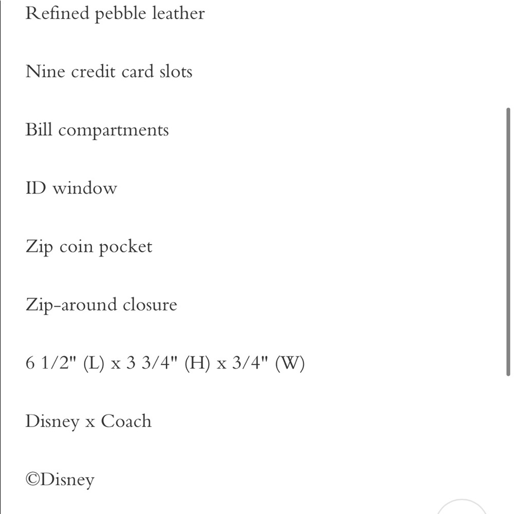 NWT Disney x Coach medium ID Zip wallet with Belle - Picture 8 of 8